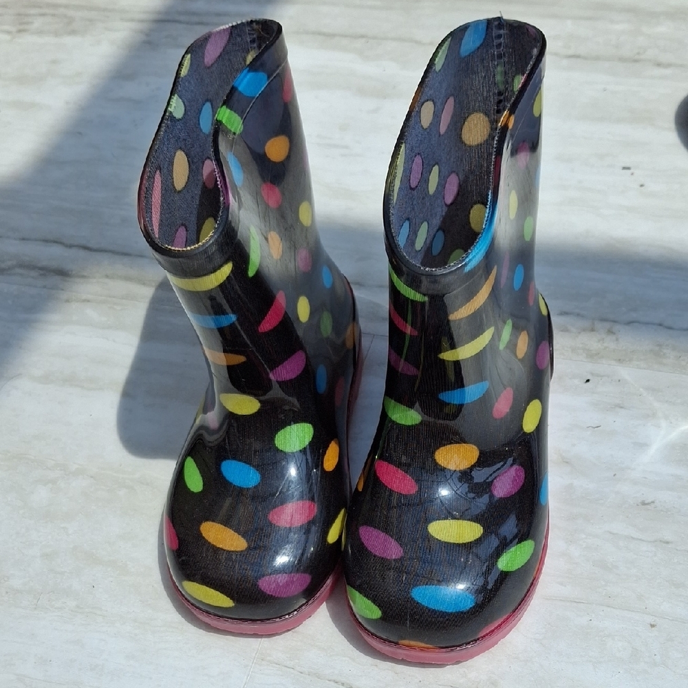 Kids Polka Dot Rain Boots